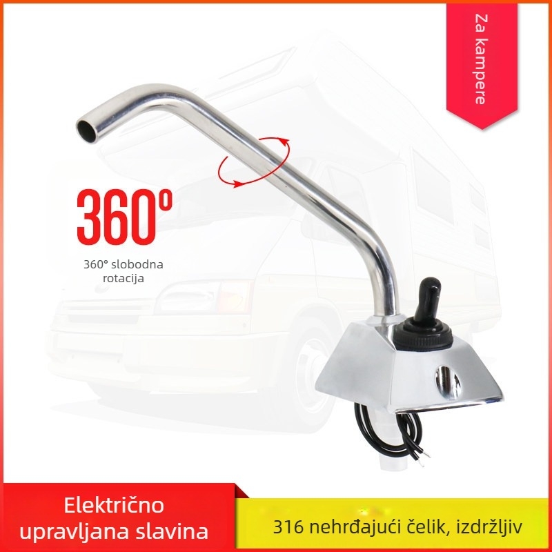 Električni upravljani RV vodovodni miješalnik | Nehrđajući čelik | Prikladan za RV vodovodni sustav i pumpu spremnika
