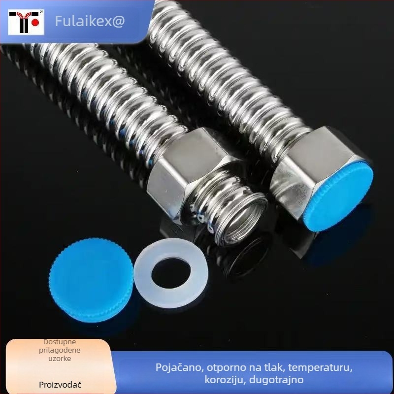 Fulix 304 nehrđajući čelični korugirani metalni crijevo, otporno na eksplozije, za bojler – ulaz/izlaz tople i hladne vode DN8-DN4000