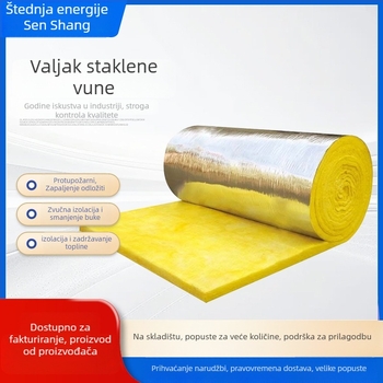 Izolacijske cijevi od staklene vune, vlaknast oblik, cjevasta konstrukcija, toplinska vodljivost 0,035 W/mK, radna temperatura 500°C