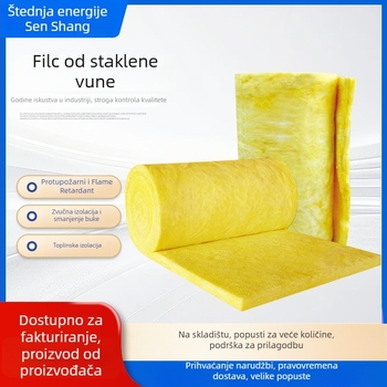 Izolacijske cijevi od staklene vune, vlaknast oblik, cjevasta konstrukcija, toplinska vodljivost 0,035 W/mK, radna temperatura 500°C