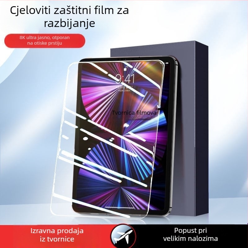 Kaljeno staklano zaštitno kućište zaslona za iPad mini 6, iPad Air 5 i iPad 4; precizno obrađeno, kompatibilno s Apple tabletom