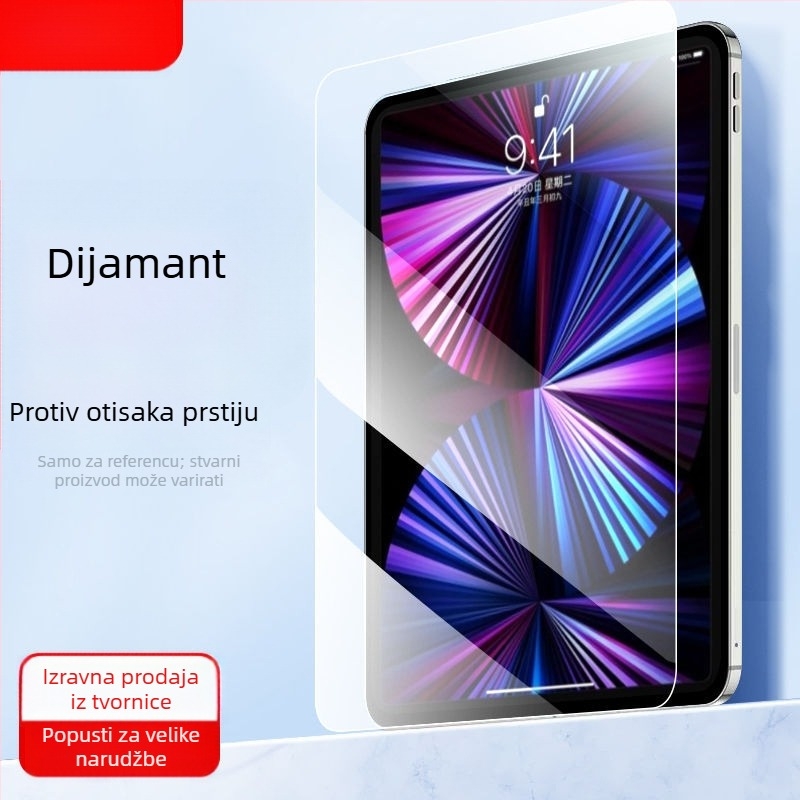 Kaljeno staklano zaštitno kućište zaslona za iPad mini 6, iPad Air 5 i iPad 4; precizno obrađeno, kompatibilno s Apple tabletom