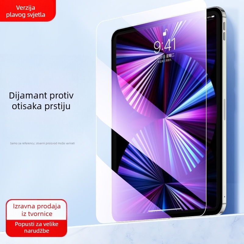 Kaljeno staklano zaštitno kućište zaslona za iPad mini 6, iPad Air 5 i iPad 4; precizno obrađeno, kompatibilno s Apple tabletom