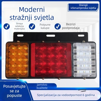 LED stražnje svjetlo s čeličnim okvirom, PC-ABS, 12/24V, 3W, za kamione i poljoprivredna vozila