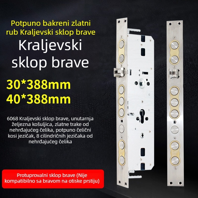 Xin Pinfa 712330 nehrđajući čelik — kvaka, posebno kućište zámka za biometrijski otisak prsta