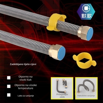 304 nehrđajući čelik, golo‑firana ulazna cijev za solarni bojler vode — topla i hladna voda, model 805304, kapica od bakra ili 304 čelika, za kuhinju i kupaonu