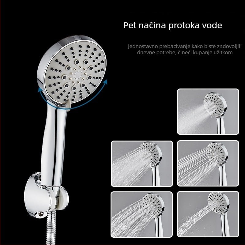 Kupaonski trostruki miješalica, zidna ugradnja, tijelo od cinkog legura, keramički ventil, ulaz/izlaz G1/2, 1–90°C