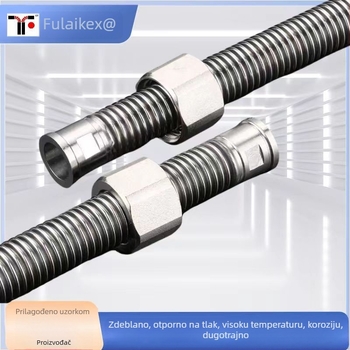 Gofrirani dovodni crijevo od nehrđajućeg čelika 304 za toplu i hladnu vodu - otporan na visoke temperature, zaštita od eksplozije, visok tlak, model DN10–DN600