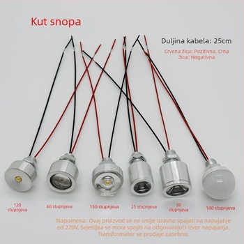 HT-104 LED stražnje svjetlo, 12V, 1W, aluminijsko kućište
