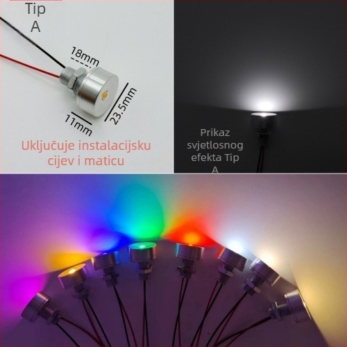 HT-104 LED stražnje svjetlo, 12V, 1W, aluminijsko kućište