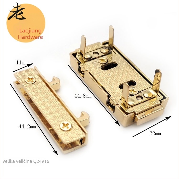 Brava od aluminijskog legura za torbe s prednjim poklopcem – Model Handbag Gift Box Closure Lock Satchel Front Cover Latch, Brand Old Craftsman Hardware