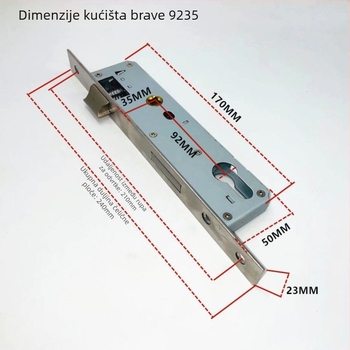 Brava s ručkom, nehrđajući čelik, model 001, za vrata i prozore od aluminijske legure, Super and