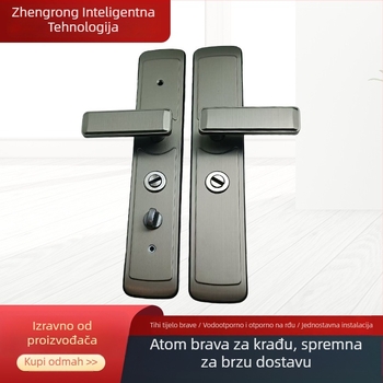 Drška za zaključavanje od nehrđajućeg čelika s panelom, model 901-03, elektroplatiranje, lagani luksuz, za spavaću sobu, dnevni boravak i trgovinu
