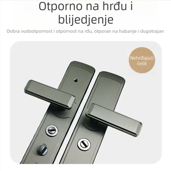 Drška za zaključavanje od nehrđajućeg čelika s panelom, model 901-03, elektroplatiranje, lagani luksuz, za spavaću sobu, dnevni boravak i trgovinu