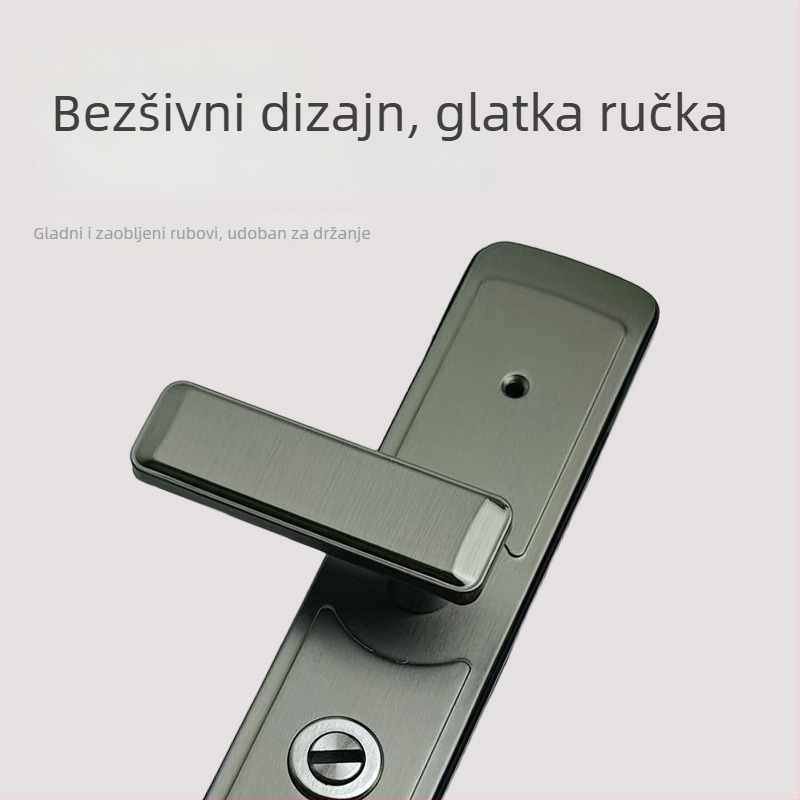Drška za zaključavanje od nehrđajućeg čelika s panelom, model 901-03, elektroplatiranje, lagani luksuz, za spavaću sobu, dnevni boravak i trgovinu