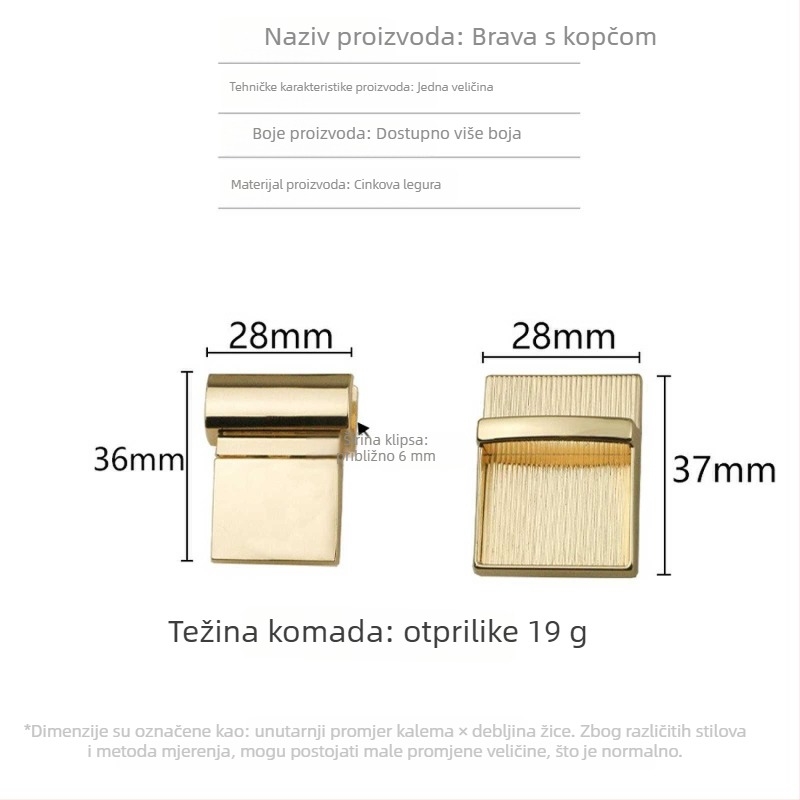 Kvadratična zasuna za prtljagu - Jin Hongyang (Model: Latch lock)