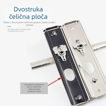 Ručka za vrata od nehrđajućeg čelika 304 s pomičnim panelom – antikradna, moderni minimalistički stil