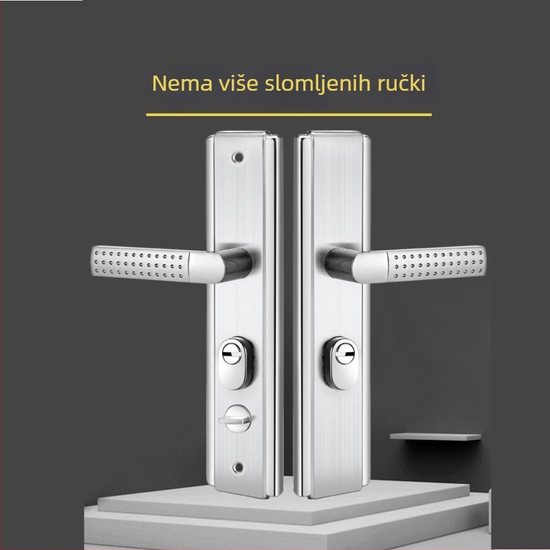 Ručka za vrata od nehrđajućeg čelika 304 s pomičnim panelom – antikradna, moderni minimalistički stil