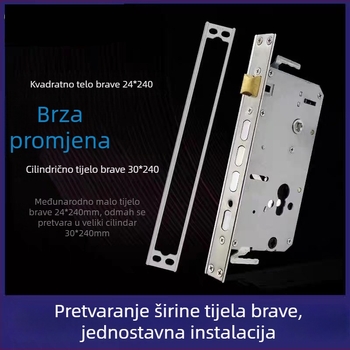 Bočna pločica kućišta brave s adapterom – nehrđajući čelik – kućna upotreba – moderni minimalistički stil