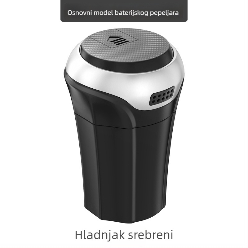 Metalni autopepeljar Y265, 270 g, pogodan za držače čaša, lakirani završetak