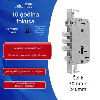 Korpus pametnog zaključavanja 6068 s čitačem otiska, od nehrđajućeg čelika 304/201, pogodan za pametne ulazne vrata, model: samouelastični korpus zaključavanja, moderni minimalistički stil