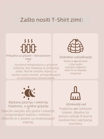 Muška poslovna T-majica s polu-visokim ovratnikom, gusta vunena smjesa, kratki rukavi, uski kroj, za jesen-zimu.