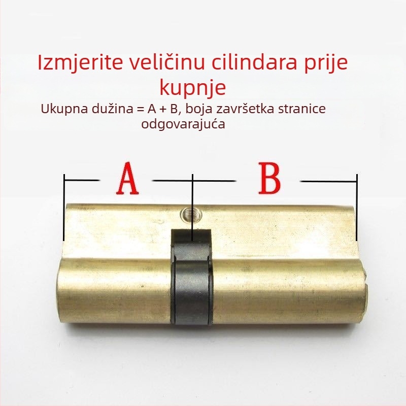 Cilindar brave za sigurnosna vrata s aluminijskim premazom cinka, moderan stil, prilagodljiva obrada.