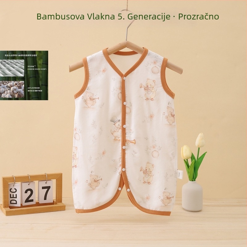 Dječji spavaći vreć – prsljasti stil, tkanina od bambusovih vlakana, tanak, pogodan za ljeto, proljeće i jesen