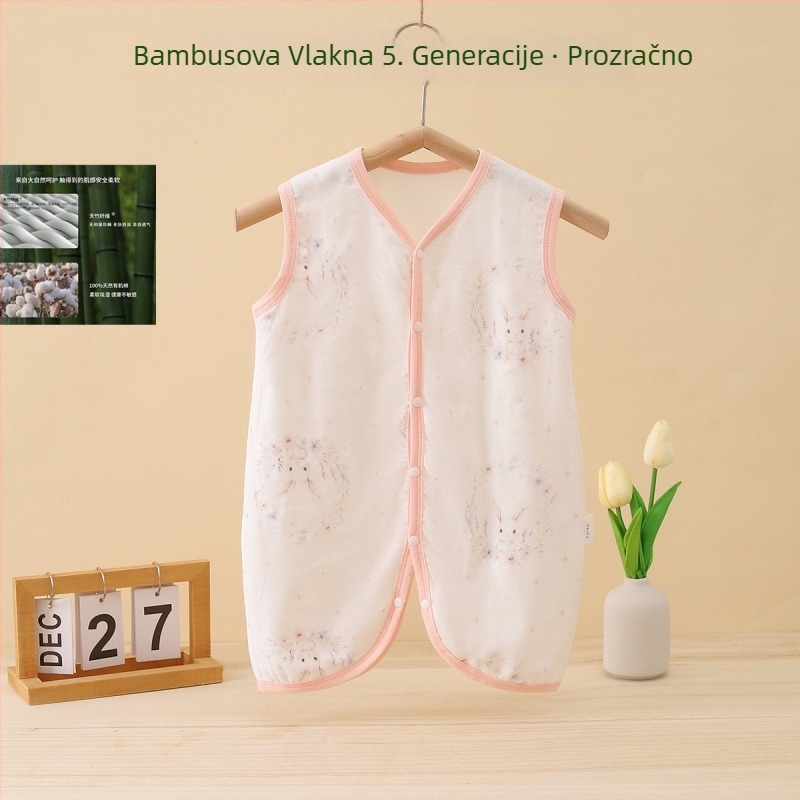 Dječji spavaći vreć – prsljasti stil, tkanina od bambusovih vlakana, tanak, pogodan za ljeto, proljeće i jesen
