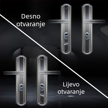 Držač zaključavanja za sigurnosna vrata — željezno tijelo, moderni minimalistički stil, srednja udaljenost 68 mm, razmak rupa 235 mm