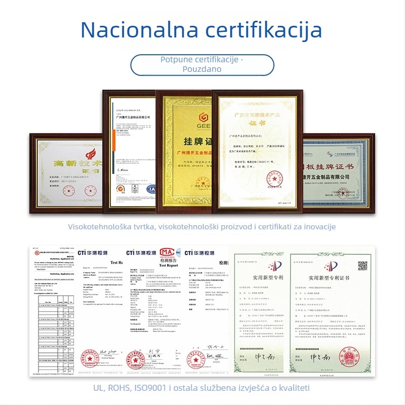 Mehanička brava od cinkove legure s okretivnim jezikom za ormariće i poštanske sandučiće, sjajni kromirani završetak, RoHS, modeli JK301/306/311/312/313/315/520/523/525/535