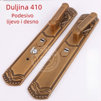 Mortise brava za dvostruka vrata, željezno tijelo, Shu Hong, udaljenost rupa 235 mm, ručka lijevo-desno podesiva, bez ključa