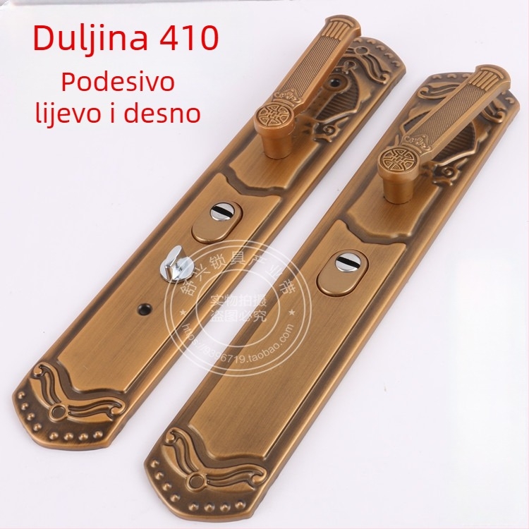 Mortise brava za dvostruka vrata, željezno tijelo, Shu Hong, udaljenost rupa 235 mm, ručka lijevo-desno podesiva, bez ključa
