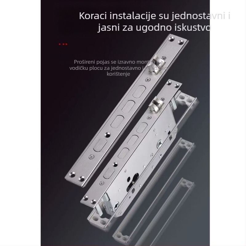 Bočna traka kućišta brave s adapterom za vodilicu 24–30 – nehrđajući čelik, kućna upotreba, moderni minimalistički dizajn