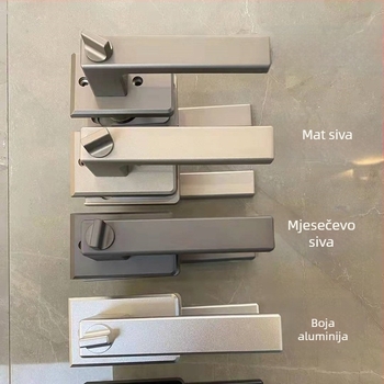 Lifan unutarnja kvaka za vrata s mehanizmom zaključavanja, aluminij, model 32-140, moderni minimalistički stil
