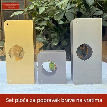 Zaštitna ploča za popravak brave vrata – 304 nehrđajući čelik, model 304-115, Safe and Secure, moderni stil