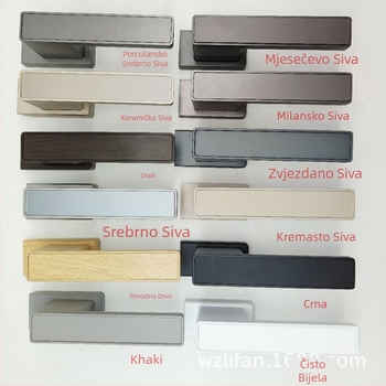 Kuka za vrata s bravom za vrlo uske staklene prozore — Standing Sail 82-166, aluminij, kvaka s bravom, moderni stil