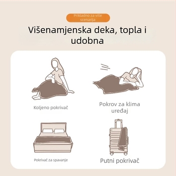 Capybara crtani motiv flanel deka, debela zimi, za ured i kauč