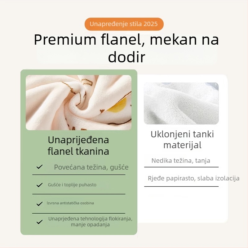 Capybara crtani motiv flanel deka, debela zimi, za ured i kauč