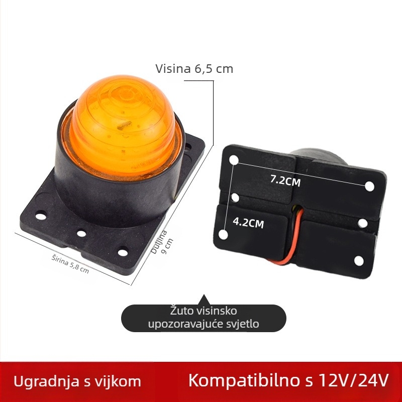 LED svjetlo za četiri kuta za kamion i kombi, 24V, model SGD-24, 3W, visoka jačina svjetla