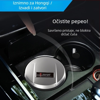 LED keramički pepeljara automobila, model 027, graviranje, dvostruka uporaba kod kuće i u automobilu