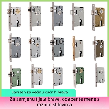 Tijelo brava za drvena unutarnja vrata, nehrđajući čelik, model 8-967, moderni jednostavan stil