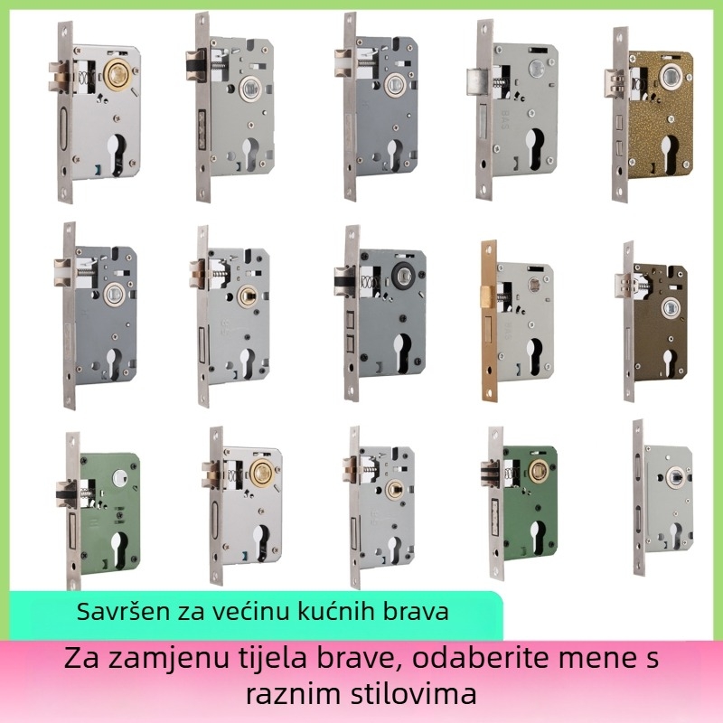 Tijelo brava za drvena unutarnja vrata, nehrđajući čelik, model 8-967, moderni jednostavan stil