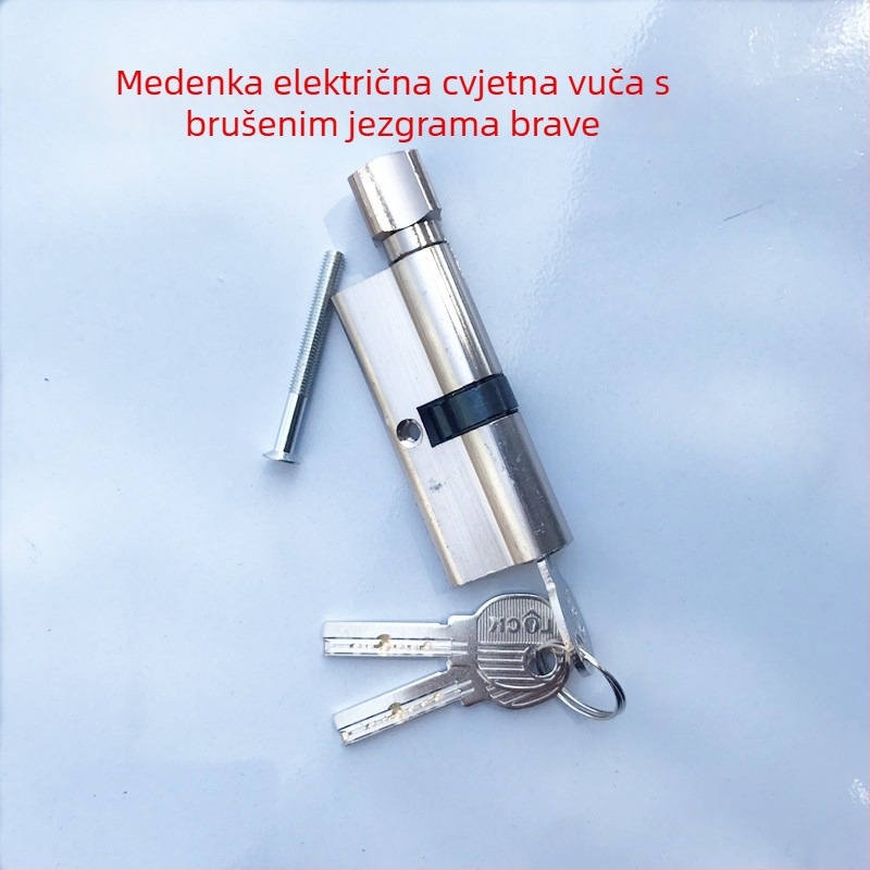 Unutarnji cilindar brave za vrata, aluminijska smjesa, 110 g, model X6 bakar električno otvaranje, stil Light Luxury