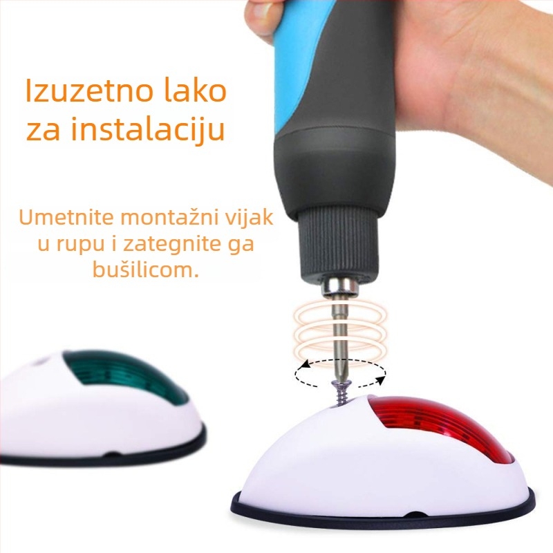 LED navigacijsko morsko svjetlo za brodove i jahte – pramensko signalno svjetlo i upozoravajuće svjetlo, 12V, 3.6W, ABS, Model Section 01