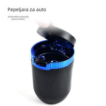 Automobilski pepeljak s poklopcem, ABS + metalni unutarnji sloj; model 69; proces ubrizgavanja; težina 100 g; univerzalno za vozila