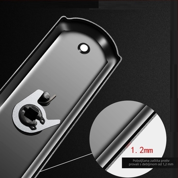 Panel brave na vrata – željezno tijelo; marka EIMING/WEI Ming; model Anti-theft door lock panel-iron; stil moderni minimalistički