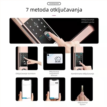 Gettel R16 Automatska tiha klizna brava s lozinkom i otiskom prsta za ulazna vrata stana – elektronički zaključak