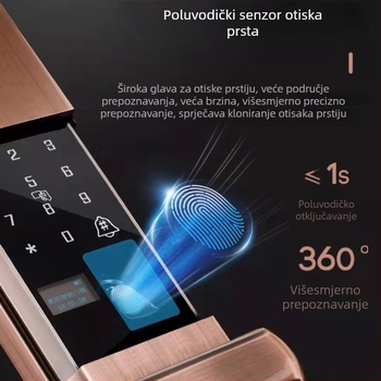 Gettel R16 Automatska tiha klizna brava s lozinkom i otiskom prsta za ulazna vrata stana – elektronički zaključak