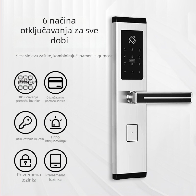 Tongtong lock by Songda – Pametna brava za vrata s Bluetoothom, elektroničko zaključavanje lozinkom, zaključavanje karticom, zaključavanje kodom, za hotele i apartmane